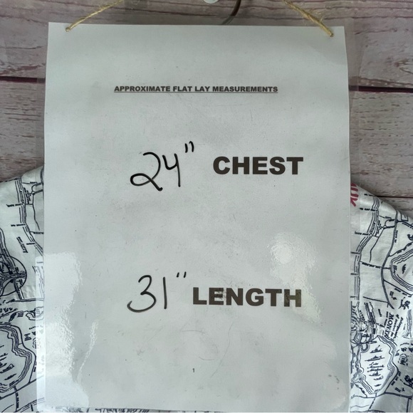 Hawkings Mcgill Nautical Themed Montauk Print Shirt Mens Sz L Button Up Map - Picture 6 of 6